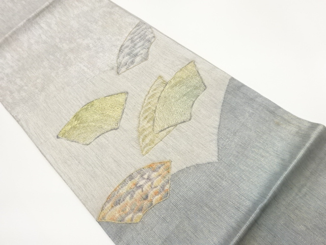 JAPANESE FUKURO OBI / PULP CLOTH / WOVEN JIGAMI PATTERN